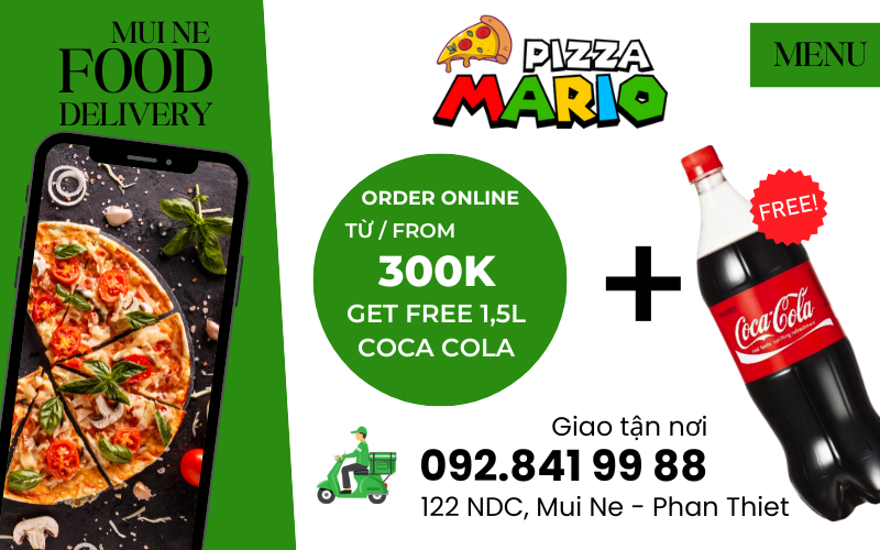 Pizza Mario - Đặt pizza giao tận nơi tại Mũi Né